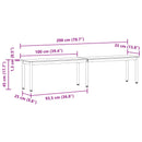 bænk Hvid 200 x 35 x 45 cm Massiv fyrretræ
