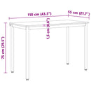 Spisebord Naturfarvet 110 x 55 x 75 cm Massiv fyrretræ