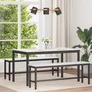 Spisebord Hvid 140 x 80 x 75 cm Massiv fyrretræ