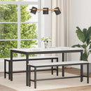 Spisebord Hvid 150 x 90 x 75 cm Massiv fyrretræ