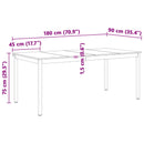 Spisebord Naturfarvet 180 x 90 x 75 cm Massiv fyrretræ