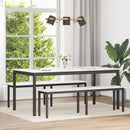 Spisebord Hvid 180 x 90 x 75 cm Massiv fyrretræ