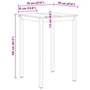 Barbord Naturfarvet 70 x 70 x 105 cm Massiv fyrretræ