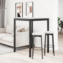 Barbord Hvid 80 x 80 x 105 cm Massiv fyrretræ