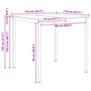 Barbord Hvid 110 x 110 x 105 cm Massiv fyrretræ