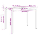 Barbord Naturfarvet 140 x 80 x 105 cm Massiv fyrretræ