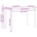 Barbord Naturfarvet 150 x 80 x 105 cm Massiv fyrretræ