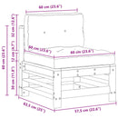 Have Mellem Sofa Massivt fyrretræ VoksBrun