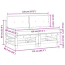 Have Mellem Sofa Massivt fyrretræ VoksBrun