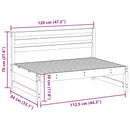 Have Mellem Sofa Massivt fyrretræ VoksBrun 120 x 84 x 70 cm