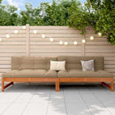 Have Mellem Sofa Massivt fyrretræ VoksBrun 240 x 84 x 70 cm