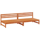 Have Mellem Sofa Massivt fyrretræ VoksBrun 240 x 84 x 70 cm