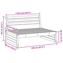 Have Mellem Sofa Massivt fyrretræ VoksBrun 120 x 95 x 69 cm