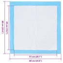 Non-vævet stof pet træningspude 50 pcs Blå og Hvid 60 x 60 cm