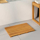 Bademåtte Ensfarvet Brun 56 x 37 x 2,5 cm træ