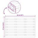 Bademåtte Ensfarvet Brun 56 x 37 x 2,5 cm træ