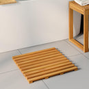Bademåtte Ensfarvet Brun 50 x 48 x 2,5 cm træ
