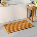 Bademåtte Ensfarvet Brun 80 x 48 x 2,5 cm træ