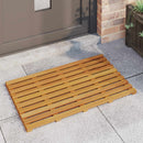 Bademåtte Ensfarvet Brun 80 x 48 x 2,5 cm træ