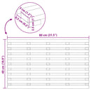 Bademåtte Ensfarvet Brun 80 x 48 x 2,5 cm træ