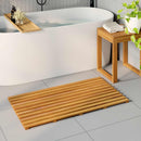 Bademåtte Ensfarvet Brun 100 x 53 x 2,5 cm træ