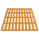 Bademåtte Ensfarvet Brun 100 x 53 x 2,5 cm træ