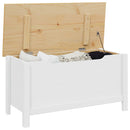 Opbevaringskasse HILL Hvid og honningbrun 90 x 40 x 45 cm