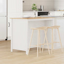 Køkkenøer HILL Hvid 112 x 66 x 90 cm Massivt fyrretræ