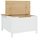 Sofabord HILL Hvid og honningbrun 79,5 x 79,5 x 49 cm