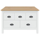 Sofabord HILL Hvid og honningbrun 79,5 x 79,5 x 49 cm