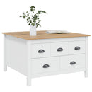 Sofabord HILL Hvid og honningbrun 79,5 x 79,5 x 49 cm