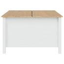 Sofabord HILL Hvid og honningbrun 79,5 x 79,5 x 49 cm