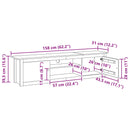 TV stativ HILL Honningbrun 158 x 40 x 39.5 cm Massivt fyrretræ