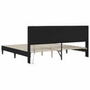 Sengestel med LED-lysstrimler Sort 180 x 200 cm Kunstlæder