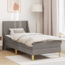 Sengeramme med madras Gråbrun 80x 200 cm Polyester