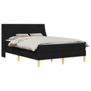 Sengeramme med madras Sort 120 x 190 cm Polyester