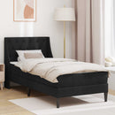 Sengeramme med madras med madras Sort 90 x 200 cm Fløjl