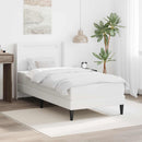 Sengeramme med madras Hvid 80 x 200 cm Kunstlæder