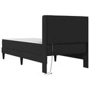 Sengeramme med madras Sort 90 x 200 cm Kunstlæder