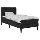 Sengeramme med madras Sort 90 x 200 cm Kunstlæder