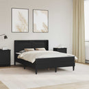 Sengeramme med madras Sort 120 x 200 cm Kunstlæder