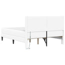 Sengeramme med madras Hvid 140 x 190 cm Kunstlæder