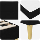Sengestel Sort 140 x 190 cm Polyester