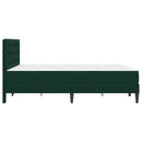Sengeramme med madras vidaXL Mørkegrøn 120 x 190 cm Fløjl