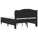 Sengestel med hovedgærde 2 pcs Sort 120 x 190 cm Fløjl