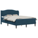 Sengestel med hovedgærde 2 pcs Blå 120 x 190 cm Fløjl