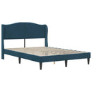 Sengestel med hovedgærde 2 pcs Blå 120 x 190 cm Fløjl
