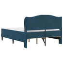 Sengestel med hovedgærde 2 pcs Blå 120 x 190 cm Fløjl