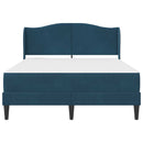 Sengestel med hovedgærde 2 pcs Blå 120 x 190 cm Fløjl