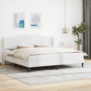 Sengestel med hovedgærde Hvid 180 x 200 cm Kunstlæder